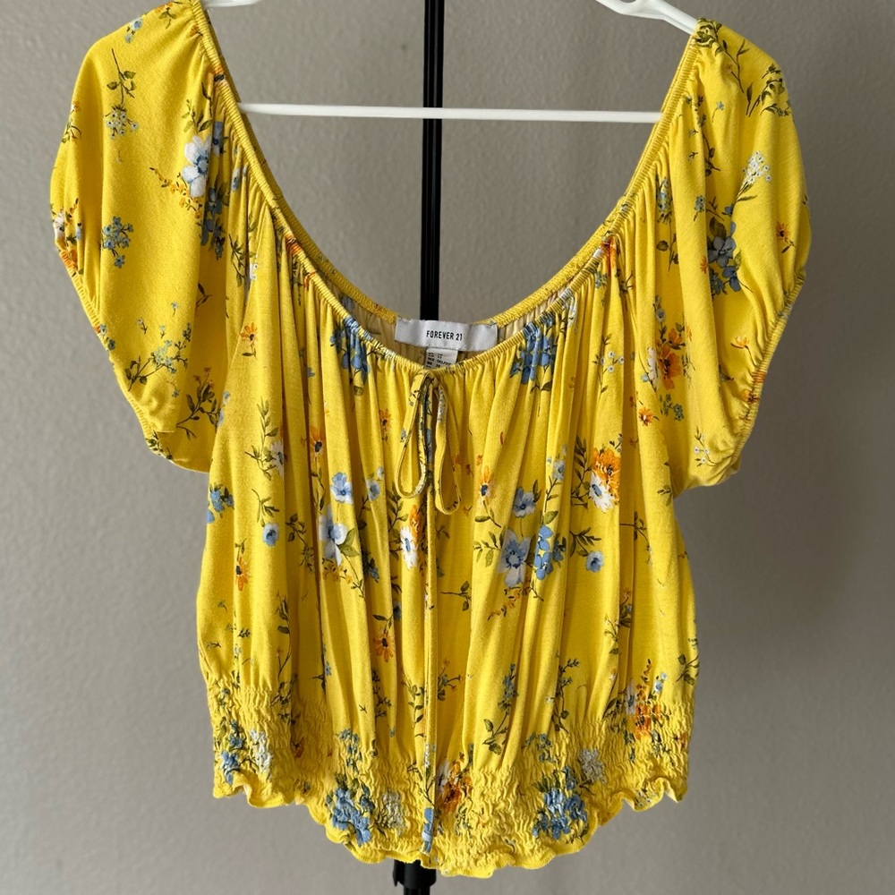 ☀️🪻sunny floral crop top!